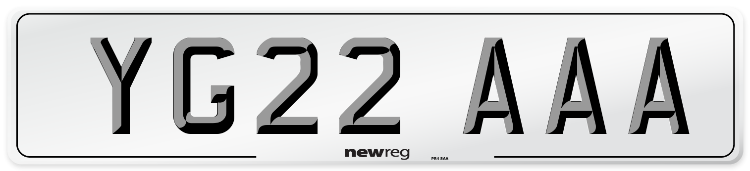 YG22 AAA Number Plate from New Reg
